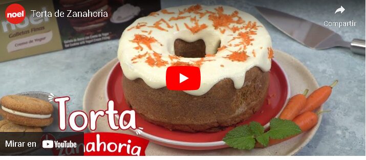 Torta de Zanahoria con Galletas Noel Crema De Yogurt